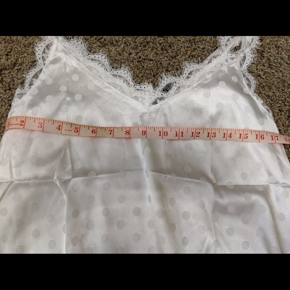 Shein White Polka Dot Lace Tank Top - Picture 4 of 5